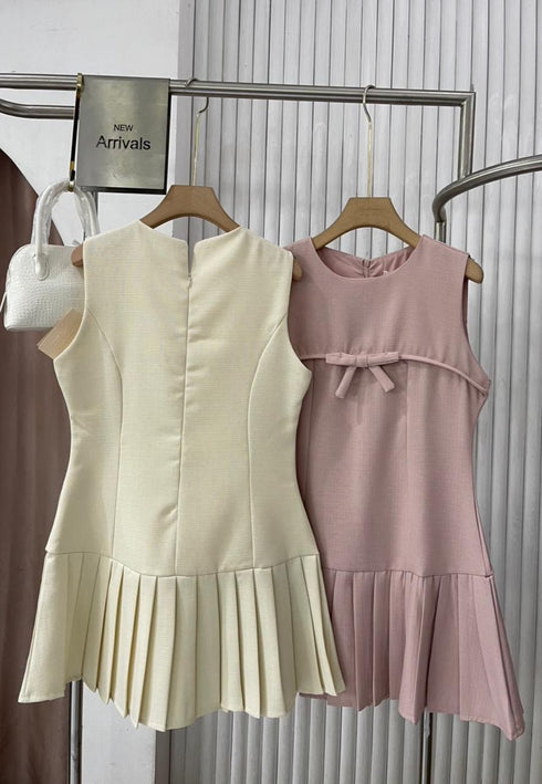 MATINEE Sleeveless Pleated Mini Dress